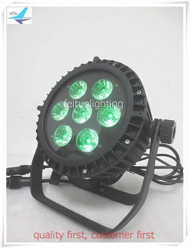Alt view image 4 of 5 - 7x18w Mini Par Wash LED Par Light RGBWA UV 6IN1 Stage Equipment DMX Outdoor IP65 Event Show Party Par Can (4,6,8,12pcs + flycase