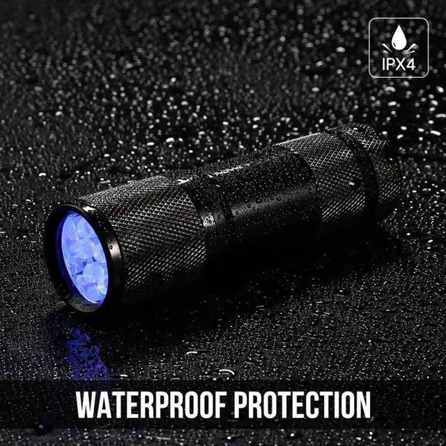 Alt view image 4 of 5 - Portable 9 LED UV Light 365nm UV Flashlight 395nm UV Torch Ultraviolet Black Light Nail Dryer Glue Curing Money Detector