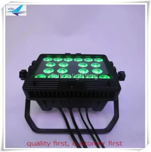 Alt view image 4 of 5 - 4pcs Led flood light 20*18w rgbwa uv 6 in1 led wall washer light waterproof ip65 led stage dj party light