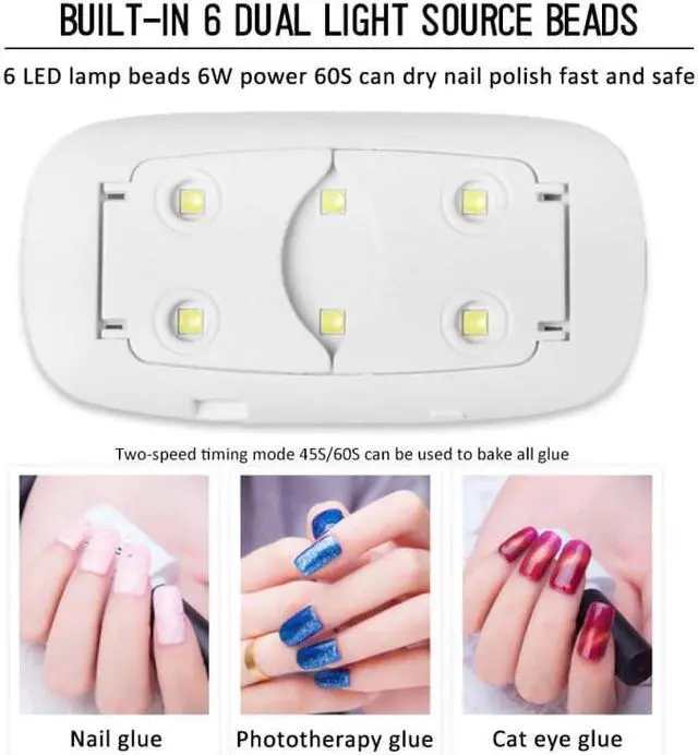 Alt view image 5 of 5 - 1PC Nail Lamp Small Cute LED Light Easy Operate Mini Portable USB Nail Quick Drying Nail Gel Polish Curing Lamp Nail Art Tool