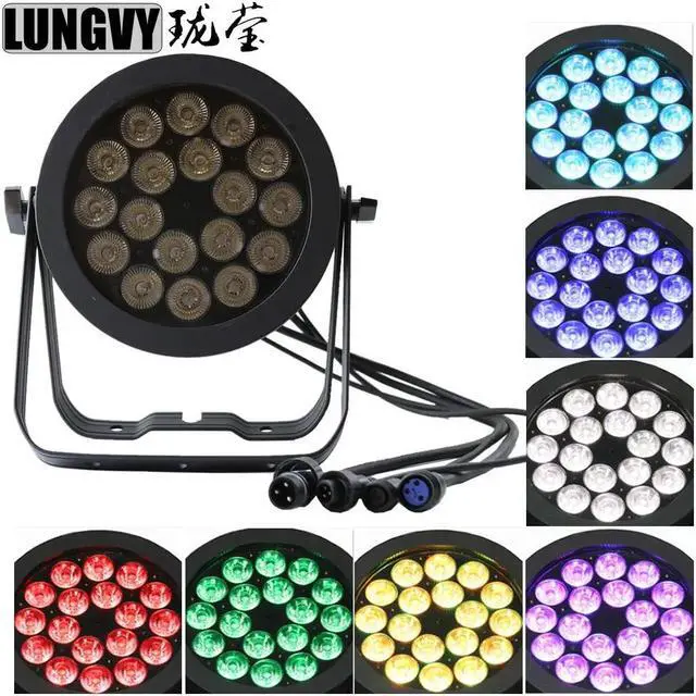 Main image of Shipping 18x18W RGBW+UV Led Par Light Waterproof IP65 Stage 6IN1 Outdoor Led Par 64 DMX512