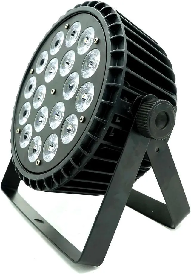 Alt view image 5 of 5 - Alloy LED Par 18x18W RGBWA+UV Color Lighting DMX512 Channels For Event Disco Party Nightclub Ballroom Stage
