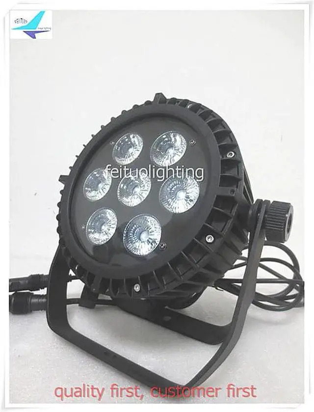 Alt view image 3 of 5 - 7x18w Mini Par Wash LED Par Light RGBWA UV 6IN1 Stage Equipment DMX Outdoor IP65 Event Show Party Par Can (4,6,8,12pcs + flycase