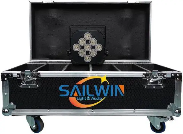 Alt view image 5 of 5 - STOCK 9*18W 6in1 RGBAW UV Battery Powered Stage LED PAR LIGHT FLYCASE 6IN1 CHARING FLIGHT CASE 230W 7R BEAM FLYCASE