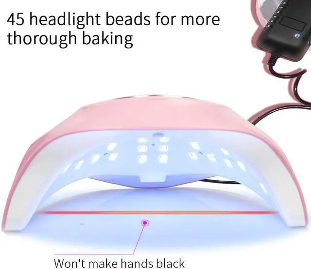 Alt view image 3 of 5 - 6/36/54/180W Nail Lamp mini Nail dryer white pink uv LED lamp Portable Gels Polish Sun Light Nails Lamp for home use Nail Dryers