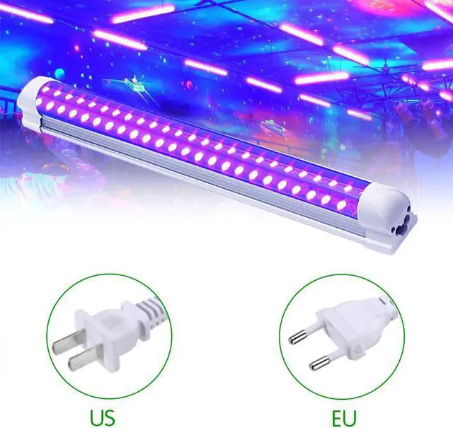 Alt view image 2 of 5 - 10W Disco light UV LED Blacklight Integrated Tube UV Curing Lamp LED Violet Light Tube for Blacklight Party Body Paint