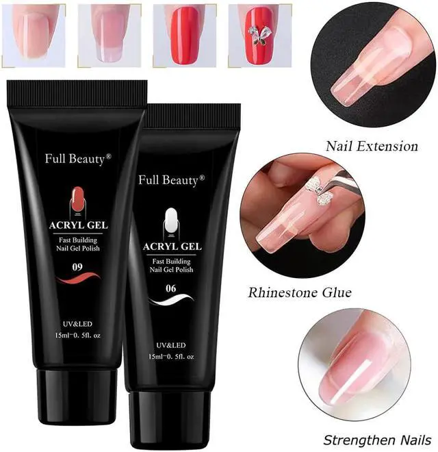 Alt view image 3 of 5 - 15ml Extension Jelly Gel Nails Set With UV Lamps Brush Cleaner Liquid Kit Fast Dry Extend Builder Manicure Varnish Gel BE1809-3