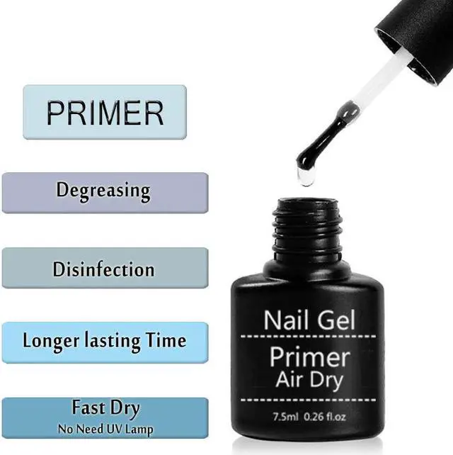 Main image of Fast Air Dry Primer UV LED Gel Base Primer No Need Of UV/LED Lamp Soak Off Gel Nail Polish For Nail Art Design