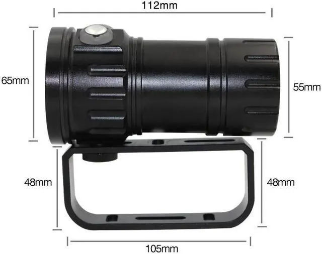 Alt view image 5 of 5 - Photography Video Diving Flashlight 6x  XHP70 / 90  light 20000LM underwater 100m waterproof Tactical torch Lamp