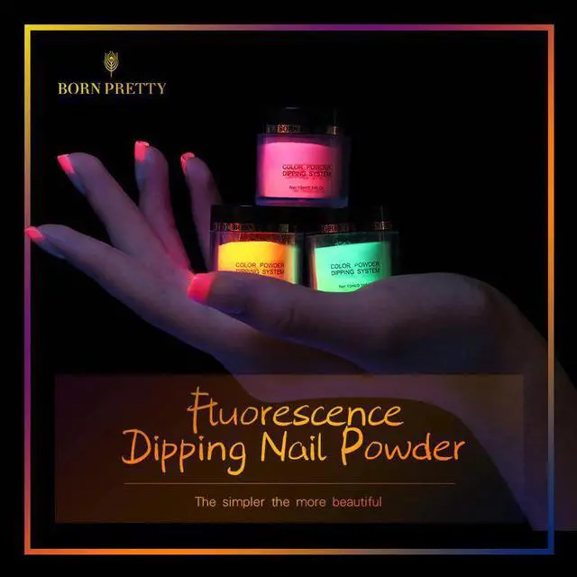 Alt view image 5 of 5 - Fluorescent Dip Nail Powder Set Without UV Lamp Cured Pigment Glitter Powder Dust Nail Art Decorattion 10ml