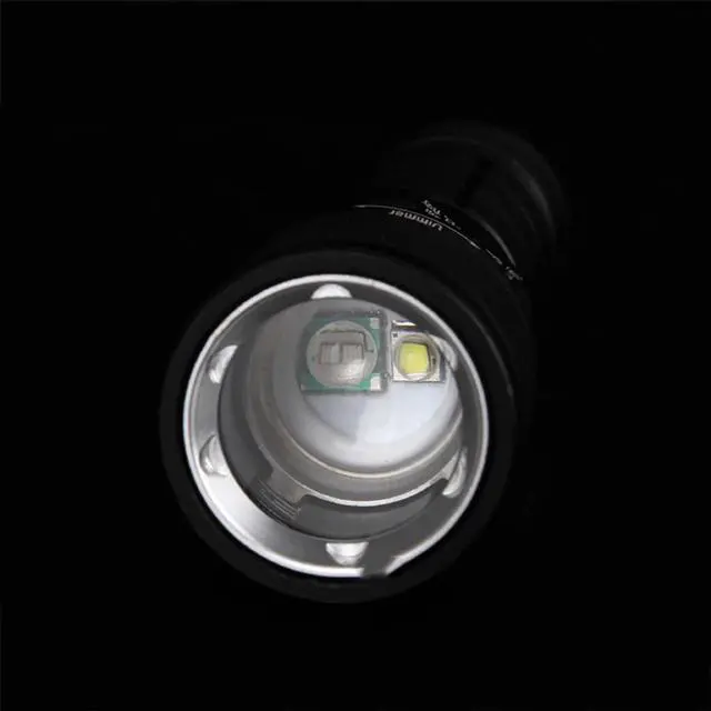 Alt view image 2 of 5 - LED Flashlight Zoom Dual UV LED Lights Rechargeable LED Torch Lanterna Scorpion Hunt Black Light 395NM Pet Urine Detector