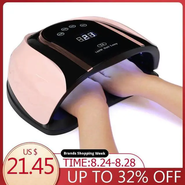 Main image of 160W LED Nail Lamp Nail Dryer 54 UV LEDs Lamp Nail Dryer For All Gels Polish Sun Light Timer 10/30/60/99s Auto Sensor Nail Dryer