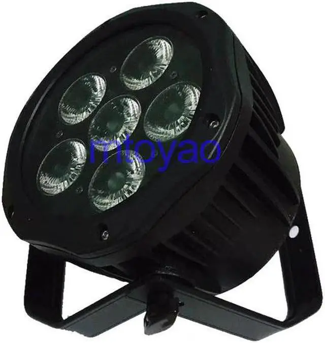 Alt view image 3 of 5 - DJ RGBWA+UV Par IP54 Waterproof LED Par Can Wireless dmx 6*18w Battery Power Up Lights for Weddings Outdoor Events
