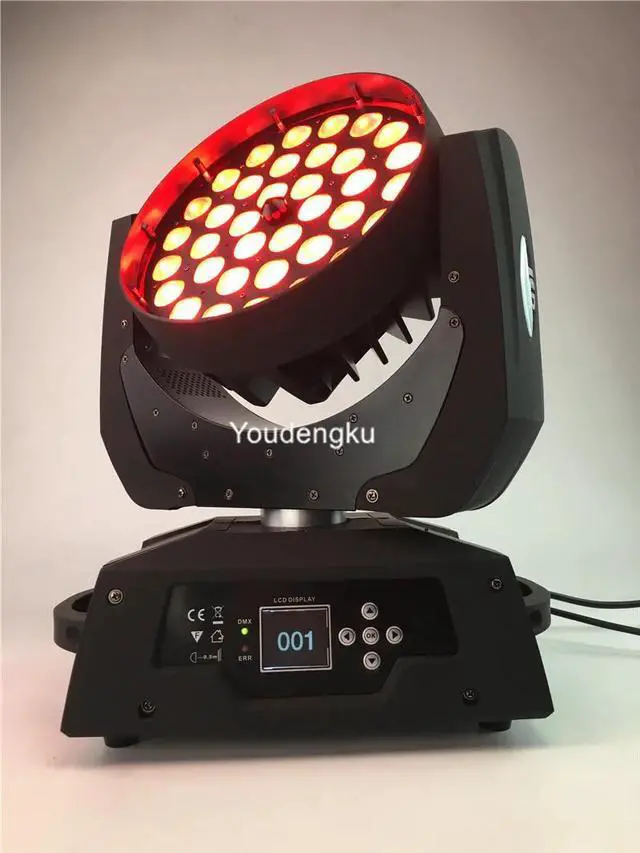 Alt view image 2 of 5 - 2pcs Moving head wash zoom pro 36x18w rgbwa uv 6in1 led beam moving head light