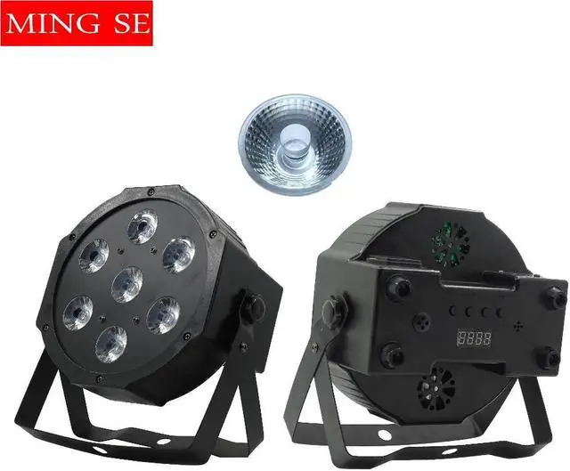 Main image of 7x12w led Par lights  RGBW 4in1 7x18w RGBWA UV 6in1  flat par led dmx512  disco lights professional stage dj equipment