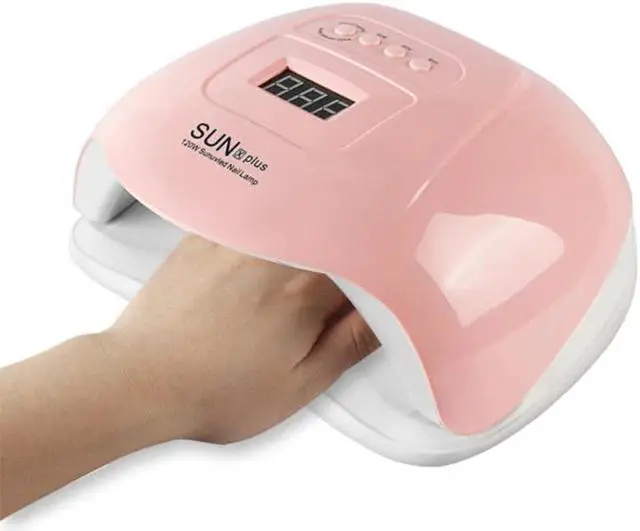 Alt view image 5 of 5 - 120W Professional Nail Lamp  LED UV Light Timer Glue Dryer Manicure EU Plug for Nail Gel Polish led Nail Light Dryer UV Lamp