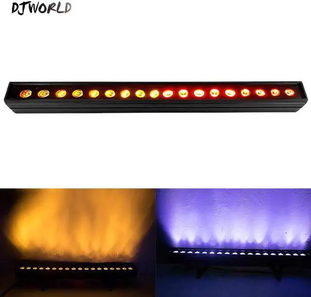 Alt view image 5 of 5 - 4pcs/lot LED Wash Wall 18x18W RGBWA+UV 6in1 Lighting Floodlight Bright Running Horse Point Control For Dj TV Studio Church Light