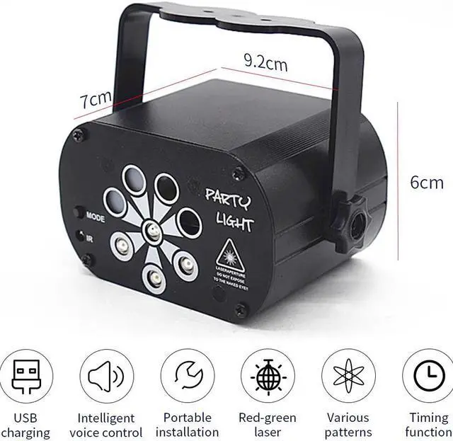 Alt view image 3 of 7 - stage 9x18W par light 6in1 RGBWA UV Stage Light Flat SlimPar dj lights With DMX512 Flat DJ Equipments Controller