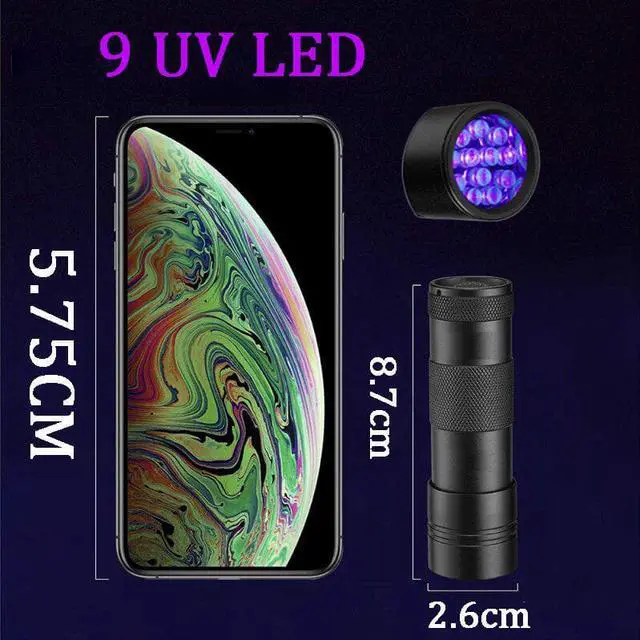 Alt view image 4 of 5 - Strong powerful LED UV Flashlight Mini Professional Fluorescent agent Torch Lamp Safety Detector for Pet Urine Stains Scorpion