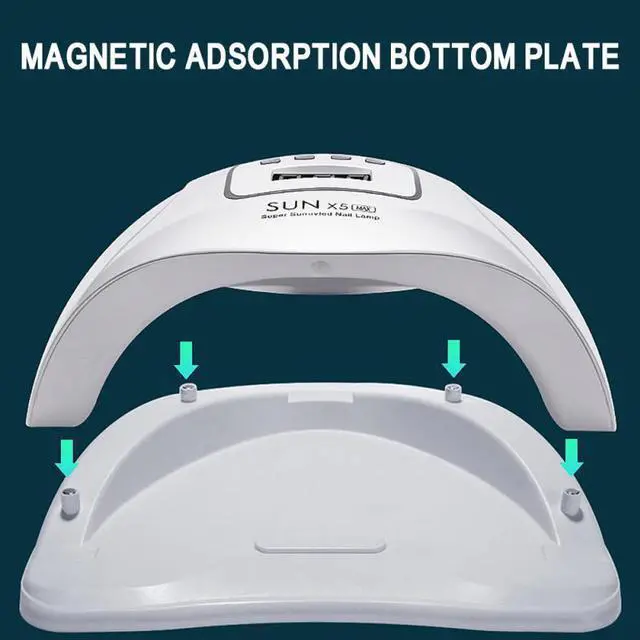 Alt view image 4 of 5 - X5 Max 120W UV LED Lamp Nail Dryer Phototherapy Machine Nail Tools 30s/60s/99s Three-stop Timing Smart Sensor Nails Dryer