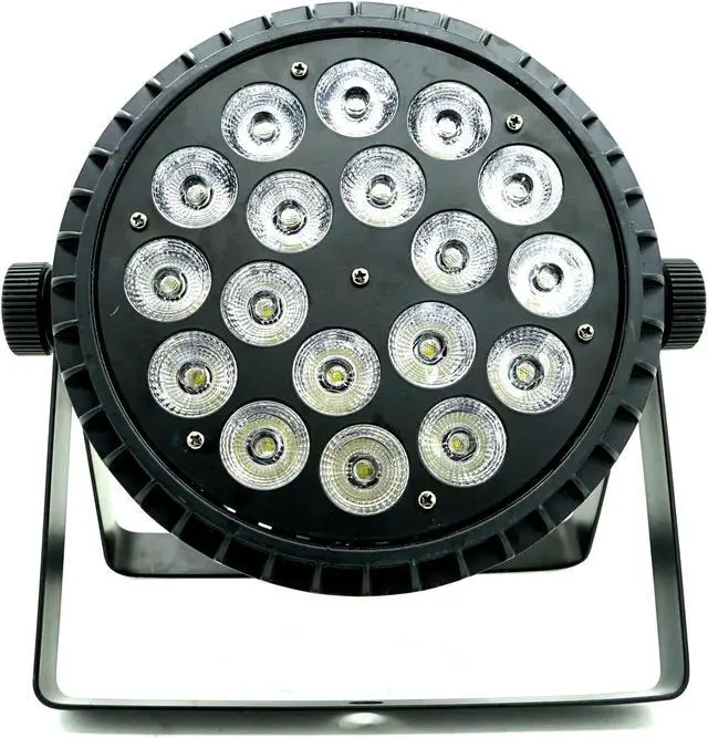 Alt view image 4 of 5 - Alloy LED Par 18x18W RGBWA+UV Color Lighting DMX512 Channels For Event Disco Party Nightclub Ballroom Stage