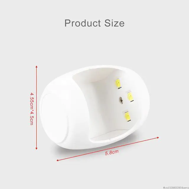 Alt view image 3 of 5 - 3W Egg Shape UV LED Lamp for Nail Single Finger Lamp Nail Gel Polish Dryer Drying Machine Nail Art USB Manicure Tools