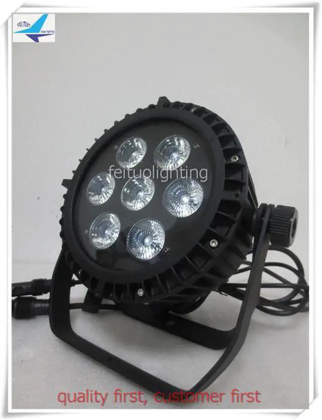 Main image of (Flycase) Outdoor Led Par 7x18w 6in1 RGBWA UV Par Led Waterproof Cast Aluminum Dmx Lyre Wash Led Par IP65 For Wedding Party Show