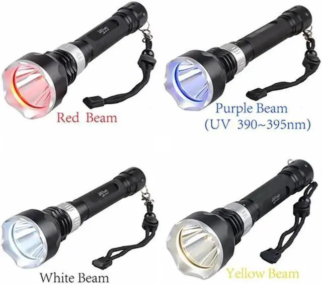 Alt view image 5 of 5 - Professional IP68 Diving Flashlight Powerful 10W T6 / L2 / XPE LED Diving Light Waterproof Super Bright Diving Torch