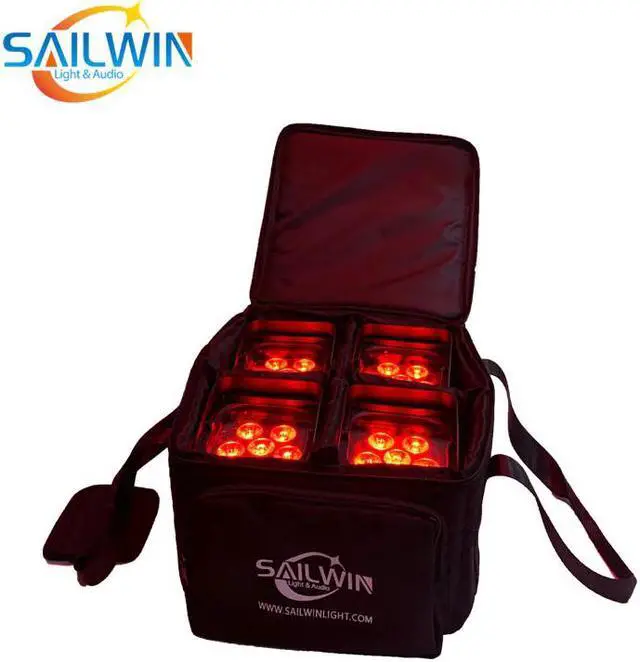 Alt view image 4 of 5 - 4in1 SKB Travel Bag For 4X18W RGBWA+UV Mobile LED UPLIGHT Battery Powered Wifi APP Smart LED Par Light DJ Stage Flight Case