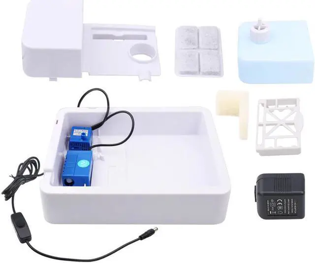 Alt view image 5 of 5 - Pet Water Fountain 1.8L Pet Dog Cat Water Drinking Fountain Electric Pet Water Dispenser With LED UV Light Pet Product