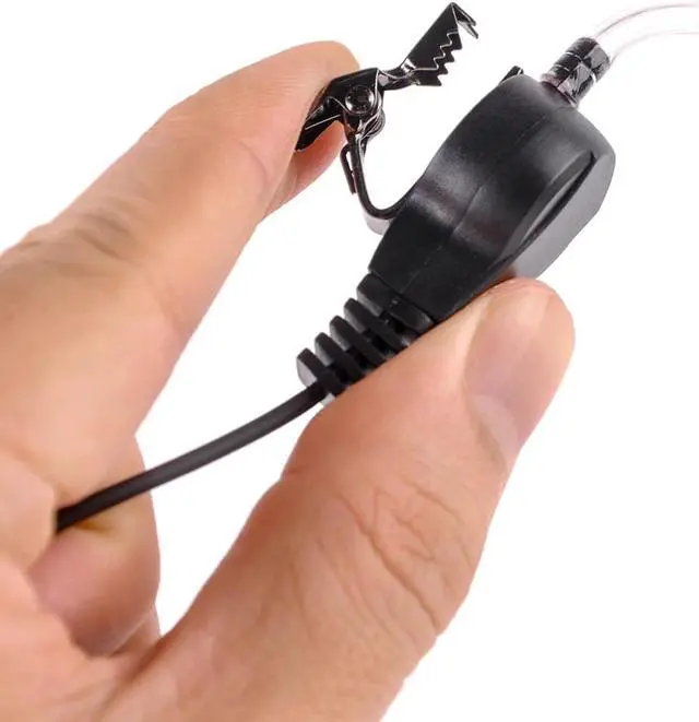 Alt view image 5 of 5 - Walkie talkie Earphone air hollow tube in ear earbuds for  radio with PTT LED light Headset microphone K port Earpiece