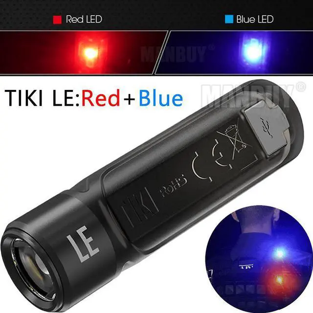 Alt view image 3 of 5 - 2020  TIKI GITD Fluorescent Shell LED USB Rechargeable KeylightMini Poket Torch Outdoor EDC Camping Fishing Travel Light