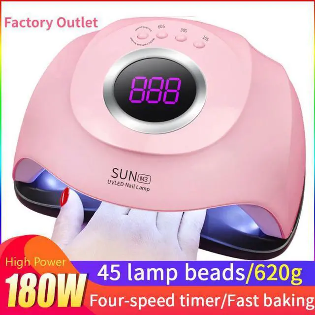 Alt view image 2 of 5 - 180W Gel Lamp Intelligent Induction Phototherapy Lamp Nail Extension Polish Nail Light Therapy Nail Lamp Nail Art Gel Uv Lamp