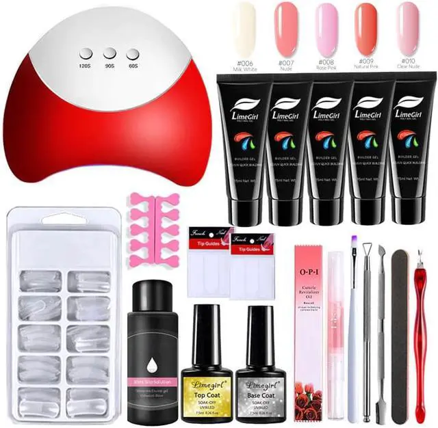 Alt view image 3 of 5 - Poly nail gel Set 36W UV LED Lamp For Manicure Set Poly uv Gel Kit Base Top Gel Varnish Machine Kit Tools For Nails