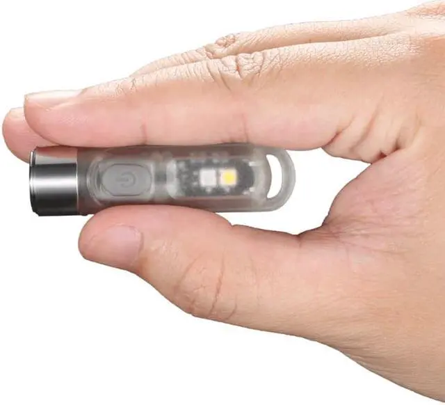 Alt view image 3 of 5 - TIKI GITD MINI LED Flashlight 300 Lumens + UV Light USB Rechargeable Keychain Flashlight  Glow-in-the-dark Version