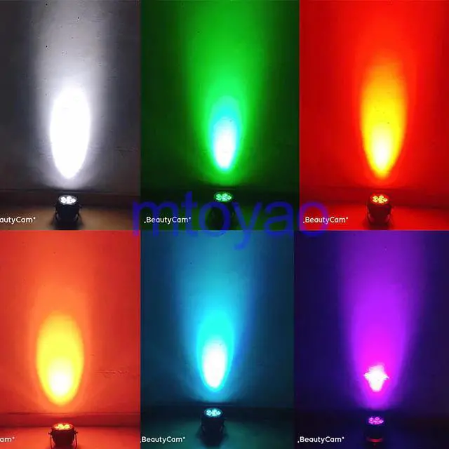Alt view image 5 of 5 - DJ RGBWA+UV Par IP54 Waterproof LED Par Can Wireless dmx 6*18w Battery Power Up Lights for Weddings Outdoor Events