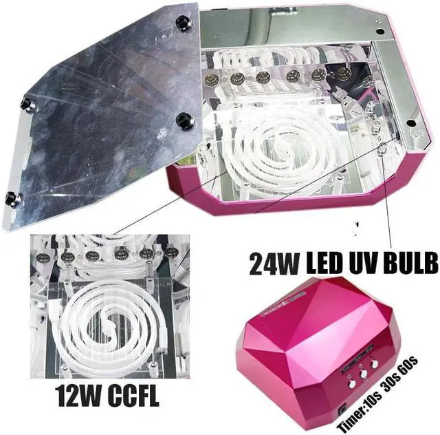 Alt view image 5 of 5 - sensor 36W UV Nail Lamp Nail dryer CCFL Cure Gel Polish Dimond Shape