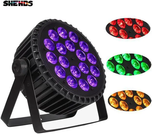 Main image of Aluminum Alloy LED Par 18x18W RGBWA+UV 6in1 Lights DMX512 Disco Lights Professional Stage dj Equipment