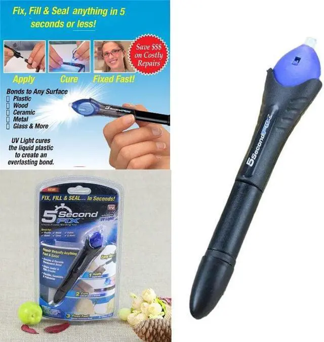 Alt view image 4 of 5 - arrival 5 Second Fix UV Light Repair Tool Glue Super Powered Liquid Plastic Welding Compound