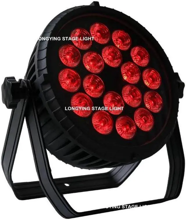 Alt view image 2 of 5 - Shipping 2pcs/lot 18x18W RGBWA UV 6in1 LED DMX512 Par Light LED Indoor Aluminum Black Case DMX512 Professional