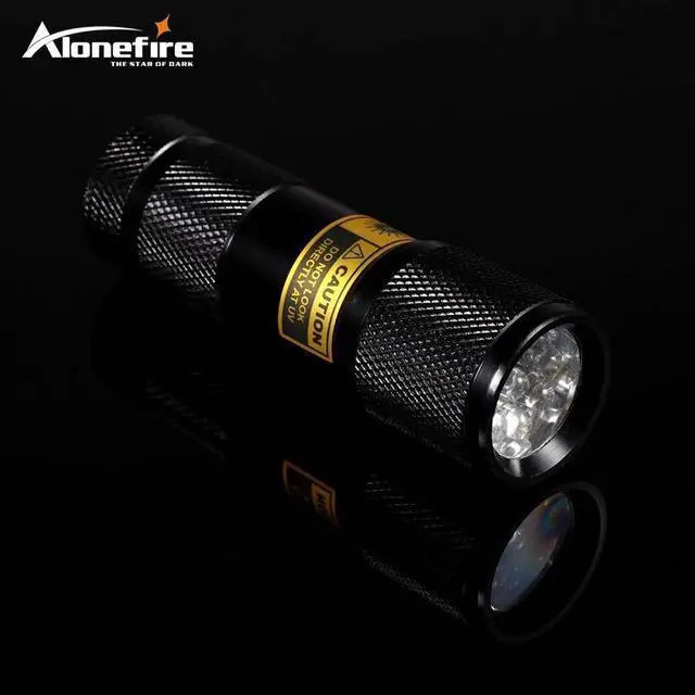 Alt view image 3 of 5 - 9 LED uv led 9led 365-370nm flashlight Blood check ultra violet for cat urine detector
