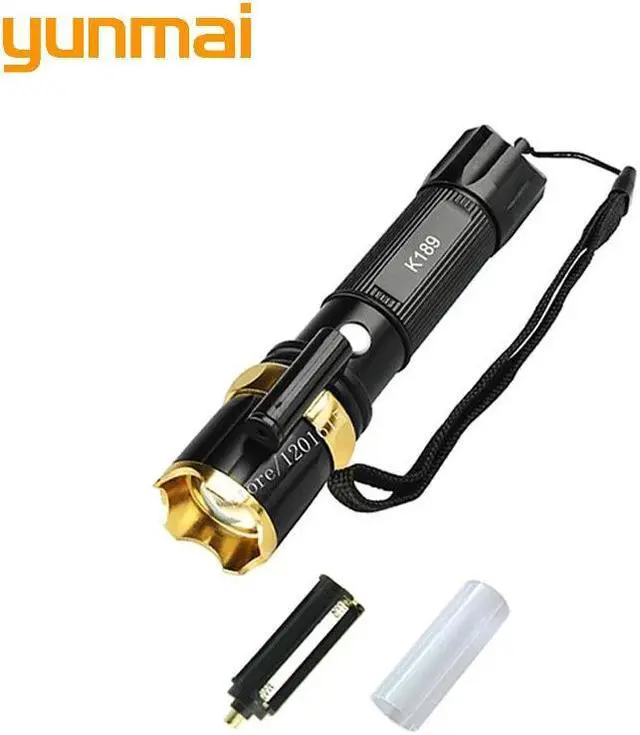 Alt view image 2 of 5 - New Red Laser+new Xm-l T6 Led Hunting Flashlight 5000 Lumen Tactical Flash Light Torch Lantern Rechargeable 18650 Or Aaa Battery