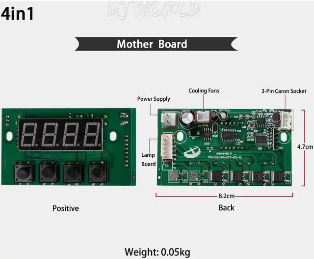 Alt view image 2 of 5 - For Cast Aluminum LED Par Light 18x18W RGBWA+UV 18x12W RGBW Lighting Motherboard Power Supply Iron lens