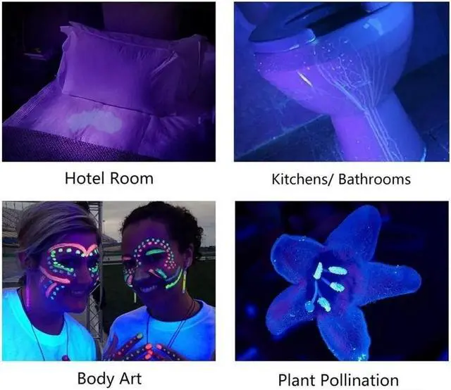 Alt view image 5 of 5 - SK68uv 395nm Zoom Mini Led UV Flashlight Ultra Violet Cat Dog Animal Pet Urine money Detection Light Lamp AA Battery