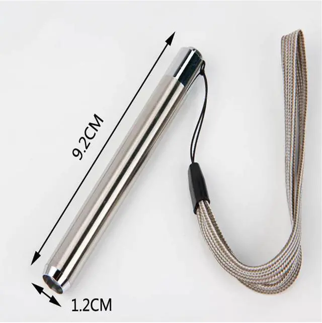 Alt view image 4 of 5 - Mini Pocket Flashlight Torch Ultra Violet Light Stainless Steel Flashlight Led Lamp AA Battery for Marker Checker Detection