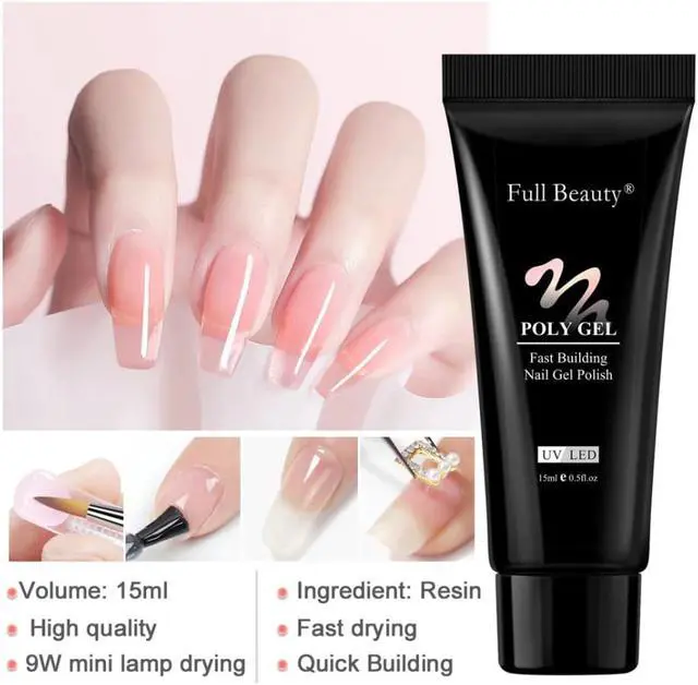 Alt view image 2 of 5 - 10pcs Manicure Set Polygel Nail Extension Kit with UV Lamp Acrylic Quick Building Gel Polish Nail Cleaner Degreaser Tool LA1792