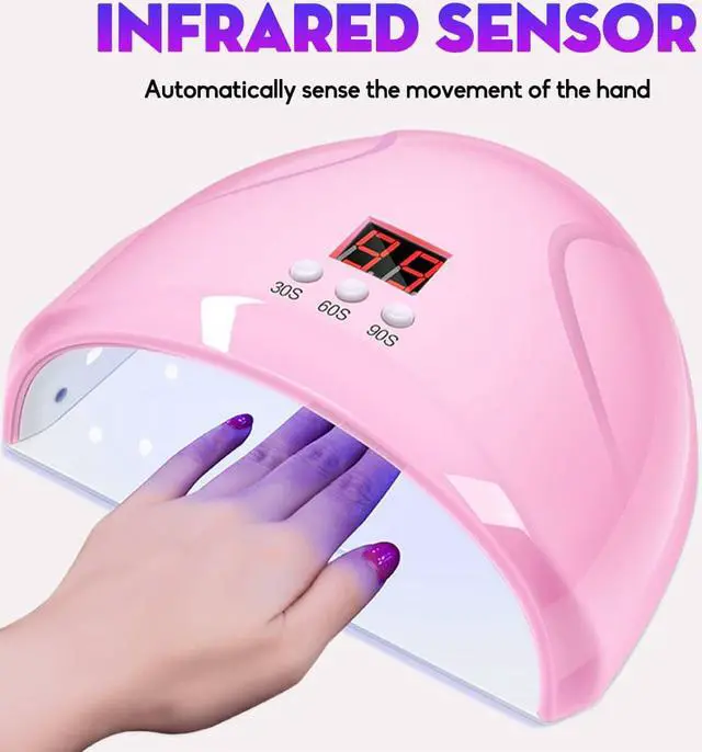Alt view image 2 of 5 - LED Lamp for Nails Dryer 12pcs LEDs For Manicure Gel Nail Dryer  Infrared Sensor Drying Nail Polish Lamp Manicure Tools