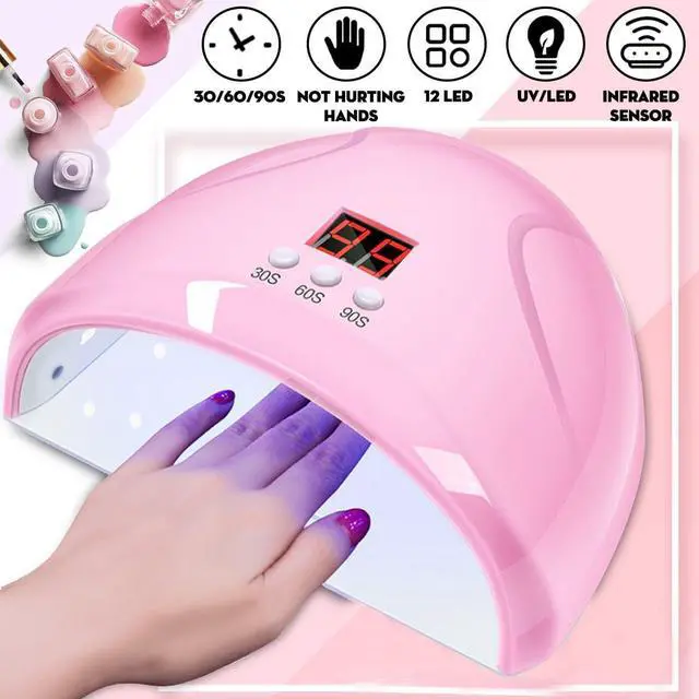 Main image of LED Lamp for Nails Dryer 12pcs LEDs For Manicure Gel Nail Dryer  Infrared Sensor Drying Nail Polish Lamp Manicure Tools