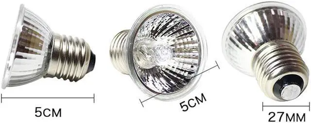 Alt view image 5 of 5 - UVA+UVB 3.0 Reptile lamp Set with Clip-on Bulb Lamp Holder Turtle Basking UV Heating Lamp Kit Tortoises Light Lizards Lighting