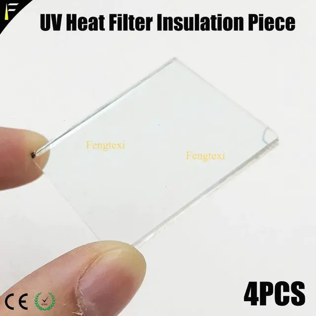 Main image of 4pieces Moving Beam Light Spot 7R 230 16R 330 17R 350 40x40mm 52x40mm UV Heat Filter Insulation Piece Heat Resisting Sheet Glass